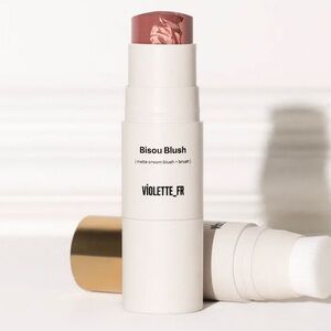 VIOLETTE_FR BISOU BLUSH w/BUILT-IN BRUSH in LOUISE (Tender Pink/Beige) F/S NIB!